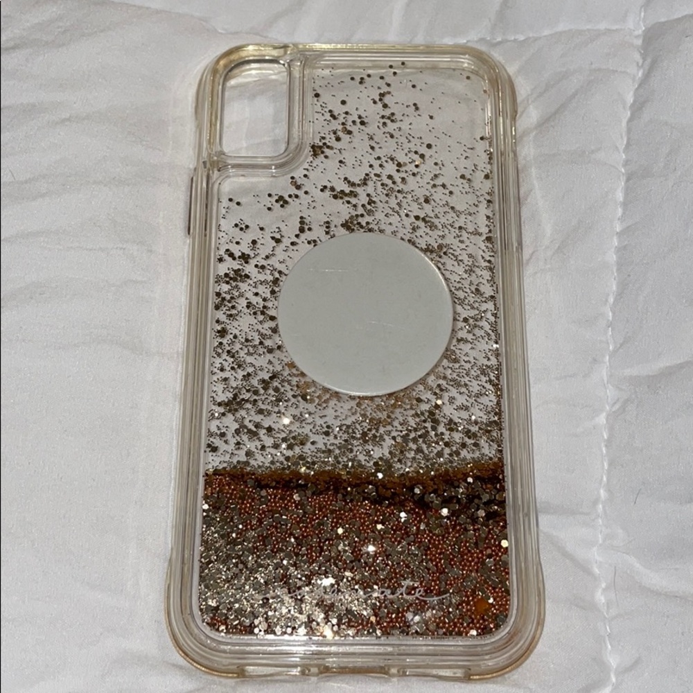 Clear Gold Glitter IPhone Xr Case